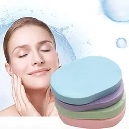 Face Cleansing Sponges, Large Makeup Removal Sponges for Women Colorful Face Cleaning Puffs Soft Facial Sponge, Deep Cleansing Pads Exfoliator Face Washing Sponges, Set of 2-image-5