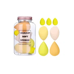 Facejewel Set Of 7 Makeup Sponge Set &  Pizza Puff With Box-image-27