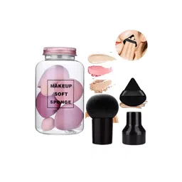 Facejewel Set Of 7 Professional Blender Makeup Sponge Triangle Puff With Mushroom Puff-image-6