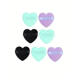 Facejewel Set Of 7 Soft Heart-Shaped Powder Puffs-image-1