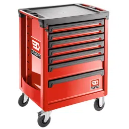 Facom 7 Drawer Polypropylene with Fiber Wheeled Tool Cabinet Red, ROLL.7M3APF-picture-24