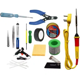 Fadman Basic Bundle Electric 14 In 1 Soldering Iron Kit Copper, Iron & Nickle Corded 25 W with Solder Wire, Cutter, Hardware Tape, Tester-image-5