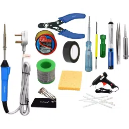 Fadman Basic Bundle Electric 14 In 1 Soldering Iron Kit Copper, Iron & Nickle Corded 25 W with Solder Wire, Cutter, Tester-image-7