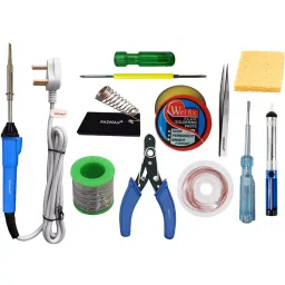 Fadman Basic Bundle Electric 25W Soldering Iron Kit - Set Of 11 25 W Simple (Flat Tip)-image-0