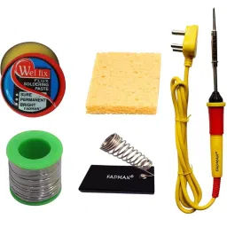 Fadman Basic Bundle Electric 5 In 1 Soldering Iron Kit Yellow+Full Red with Solder Wire-image-41