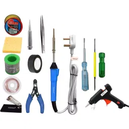 Fadman Basic Complete 13 In 1 Soldering Iron Kit Copper, Iron & Nickle Corded 25 W with Solder Wire, Cutter-image-24