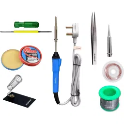 Fadman Basic Complete 8 In 1 Soldering Iron Kit Copper, Iron & Nickle Corded 25 W with Solder Wire, Tester-image-26
