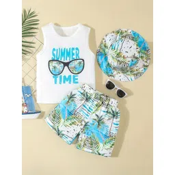 FAHAD CREATIONS Unisex Kids Printed T-shirt With Shorts-picture-40