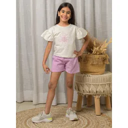 Fairies Forever Girls Embroidered Top With Shorts-picture-34