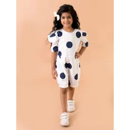Fairies Forever Girls Polka Dots Printed Cotton Jumpsuit-picture-23