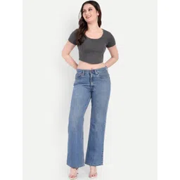 FairLeaf Women Cotton Solid Crop Regular Top image 4