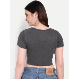 FairLeaf Women Cotton Solid Crop Regular Top image 5