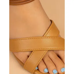 FAISHSTAR Women Cross Straps Block Heels image 4