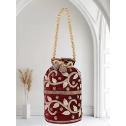 falcon bag Women Maroon Potli-picture-20