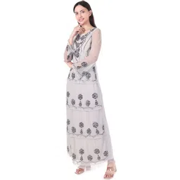 fam india Women Gown Grey Maxi/Full Length Dress image 3