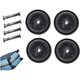 Fambal Luggage Wheels Only for Replacement and Repair Travel Trolley Bag VIP, Safari, Skybag, Amrican Tourister Suitcases Rubber Wheels for Luggage Parts, 4 Piece (Black 4 cm Wheels)-picture-44