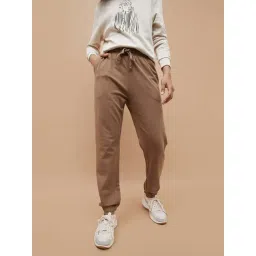 Fame Forever By Lifestyle Beige Cotton Regular Fit Joggers-picture-42