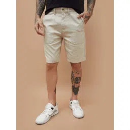 Fame Forever By Lifestyle Beige Cotton Regular Fit Shorts-picture-43