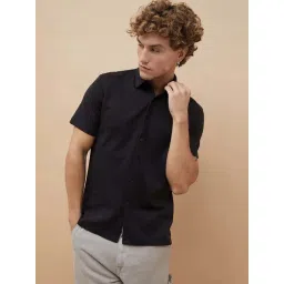 Fame Forever By Lifestyle Black Cotton Regular Fit Shirts-picture-43