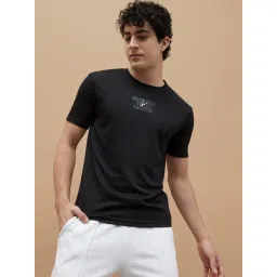 Fame Forever By Lifestyle Black Regular Fit Printed Sports T-Shirt-picture-38