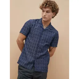 Fame Forever By Lifestyle Blue Cotton Regular Fit Printed Shirts-picture-26