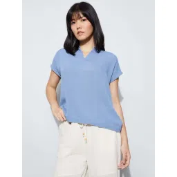 Fame Forever By Lifestyle Blue Regular Fit Top-picture-39