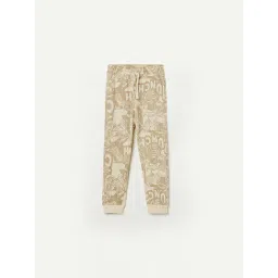 Fame Forever by Lifestyle Boys Beige Cotton Printed Joggers-picture-46