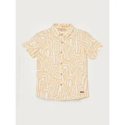 Fame Forever by Lifestyle Boys Beige Printed Shirt-picture-34