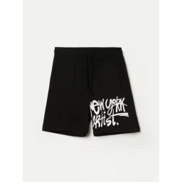 Fame Forever by Lifestyle Boys Black Cotton Printed Shorts-picture-38