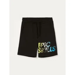 Fame Forever by Lifestyle Boys Black Cotton Printed Shorts-picture-40