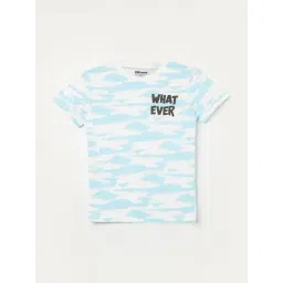 Fame Forever by Lifestyle Boys Blue & White Cotton T-Shirt-picture-33