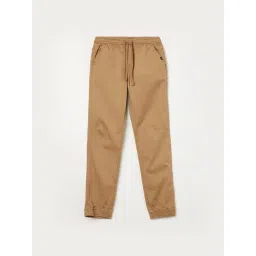 Fame Forever by Lifestyle Boys Brown Cotton Blend Solid Joggers-picture-33