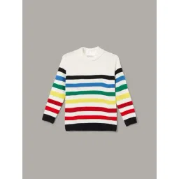 Fame Forever by Lifestyle Boys Multicolor Striped Full Sleeves Sweater-picture-30