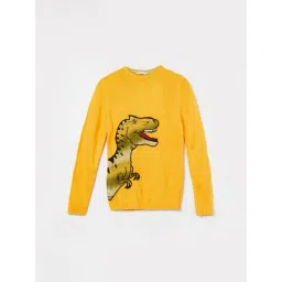 Fame Forever by Lifestyle Boys Mustard Printed Sweater-picture-24