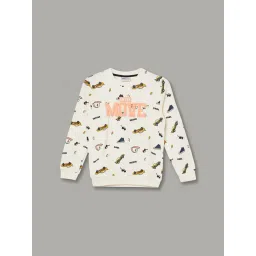 Fame Forever by Lifestyle Boys Off White Cotton Printed Sweatshirt-picture-45