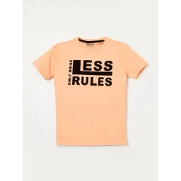 Fame Forever by Lifestyle Boys Peach Cotton T-Shirt-picture-37