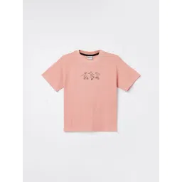 Fame Forever by Lifestyle Boys Pink Cotton Printed T-Shirt-picture-32