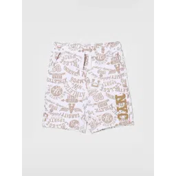 Fame Forever by Lifestyle Boys White Cotton Printed Shorts-picture-37