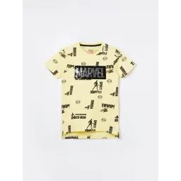 Fame Forever by Lifestyle Boys Yellow Cotton Printed T-Shirt-picture-26