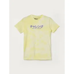 Fame Forever By Lifestyle Boys Yellow Cotton Printed T-shirt-picture-34