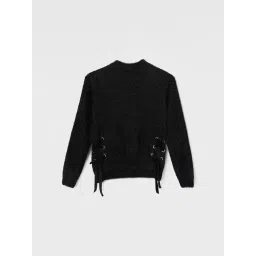 Fame Forever by Lifestyle Girls Black Nylon SOLID Sweater-picture-12