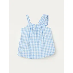 Fame Forever by Lifestyle Girls Checked Off-Shoulder Cotton Top-picture-19