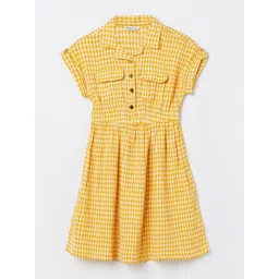 Fame Forever by Lifestyle Girls Checked Printed Utility Pockets Fit & Flare Dress-picture-34