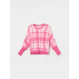 Fame Forever by Lifestyle Girls Checked Pullover with Fuzzy Detail-picture-10