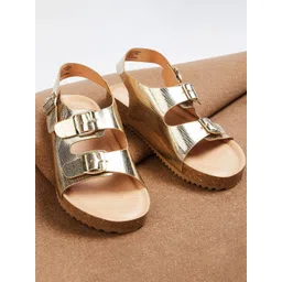 Fame Forever by Lifestyle Girls Embellished Open Toe Flats-picture-38