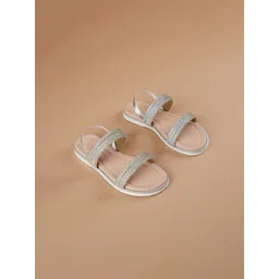 Fame Forever by Lifestyle Girls Embellished Open Toe Flats-picture-35