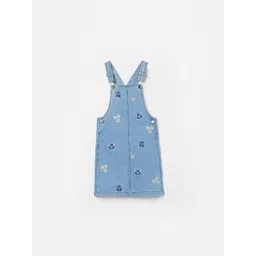 Fame Forever by Lifestyle Girls Embroidered Cotton Dungaree-picture-10