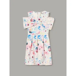Fame Forever by Lifestyle Girls Floral Print Cold-Shoulder Fit & Flare Dress-picture-20