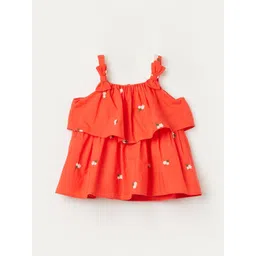 Fame Forever by Lifestyle Girls Floral Printed Shoulder Straps Embroidered Pure Cotton Top-picture-16