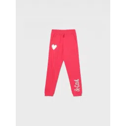 Fame Forever by Lifestyle Girls Fuschia Cotton Printed Joggers-picture-21